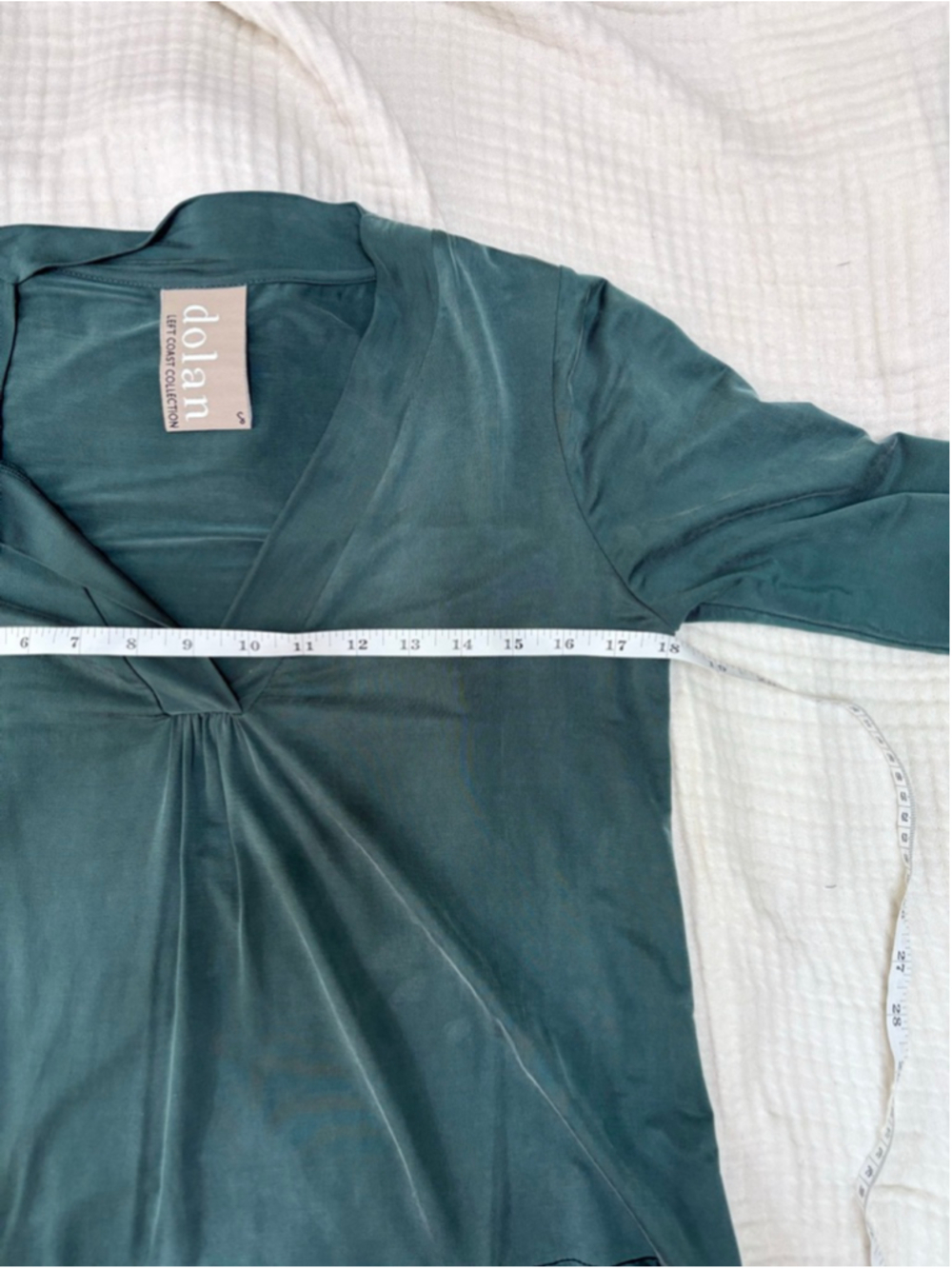 Women's dolan London Teal Green 3/4 Sleeve Dress S Cupro - Picture 6 of 10